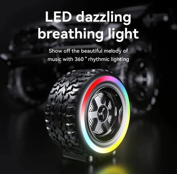 Portable RGB Bluetooth Tire Boombox Multi-Function