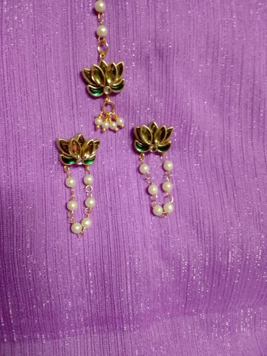 Lotus Design Pearl Finger Ring Set