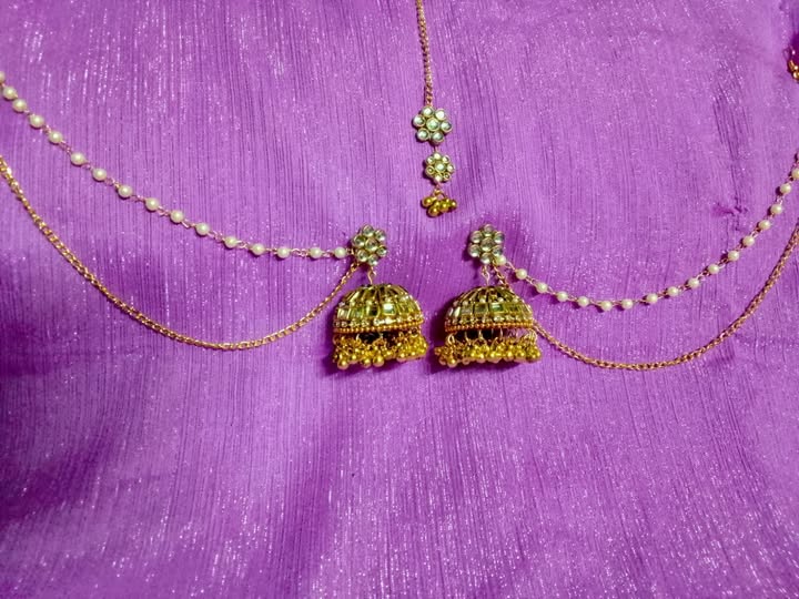 Pearl Jhumka Jewelry Set